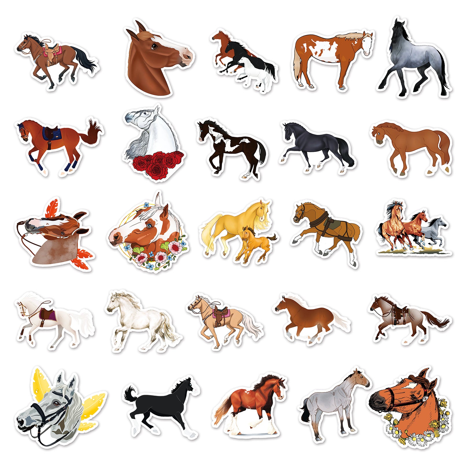 Waterproof horse stickers - PonyGlamour